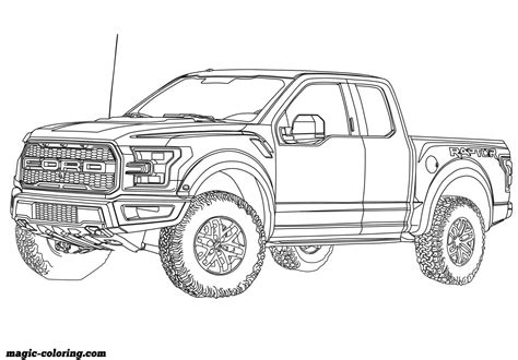 ford   raptor coloring page truck coloring pages cars