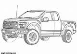 Coloring Ford Raptor Truck Pages Pickup Ranger Magic Car Outline sketch template