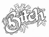 Coloring Pages Words Book Word Bitch Adults Printables Printable Swear Print Choose Board sketch template