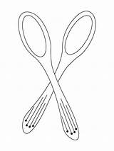 Spoon Spoons sketch template