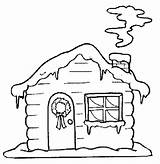 Hut Coloring Pages Winter Designlooter Printable Snow Color 21kb sketch template