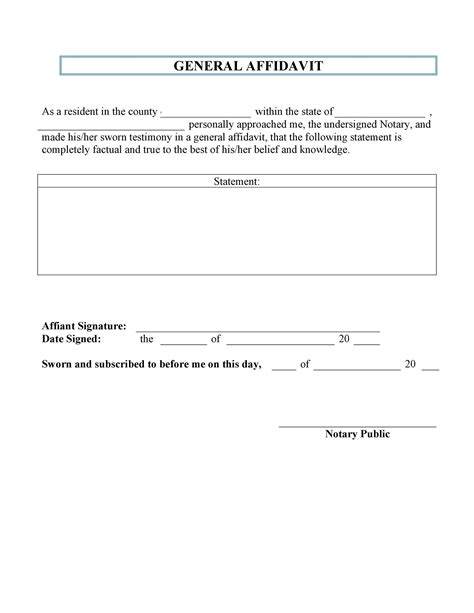sample affidavit forms templates affidavit  support form