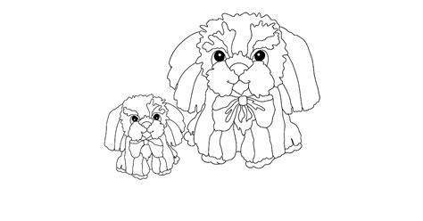 coloring page  puppy   mom choose pictures
