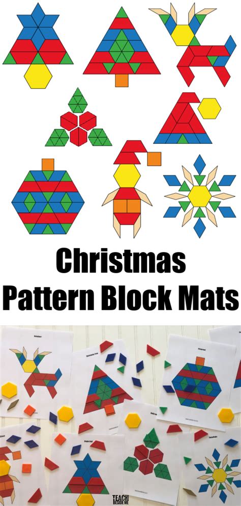christmas pattern block templates preschool christmas activities