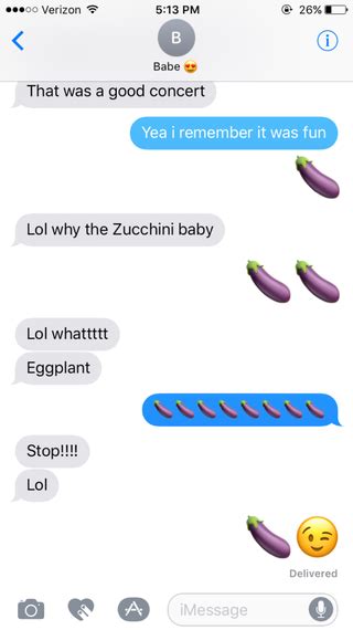 here s what happened when 8 women texted their partners the eggplant emoji