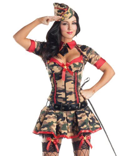 party king sexy army body shaper outfit military halloween costume