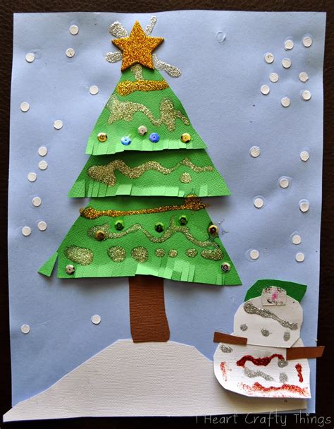 kids christmas tree craft  heart crafty