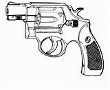 Revolver Pistola Guns Colorea sketch template