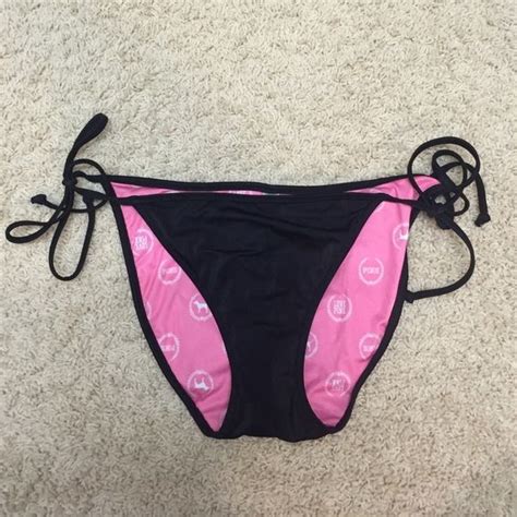 Pink Black Bikini Bottoms Cute Black String Bikini With