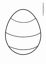 Easter Egg Coloring Pages Colouring Template Kids Eggs Blank Printable Stencil Simple Sheet Dinosaur Bunny Easy Clipart Outline Clip Prinables sketch template