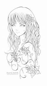Coloring Pages Manga Girl Anime Deviantart Lineart Kleuren Drawing Drawings Colorful Fairy Color Book Colouring Adult Volwassenen Voor Sheets Neola sketch template
