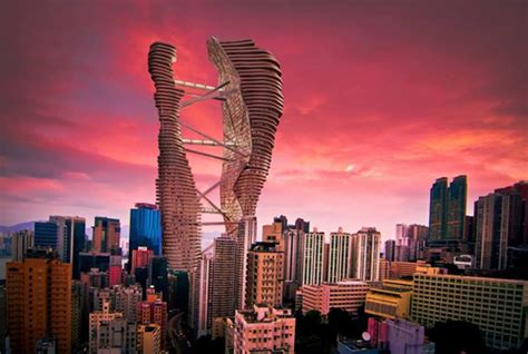 concept    tower  hong kong reveals  futuristic  part city complex