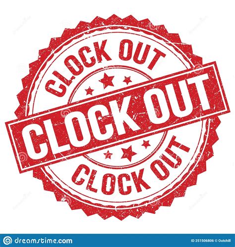 clock  text  red  stamp sign stock illustration