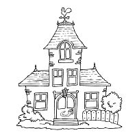 house coloring pages surfnetkids