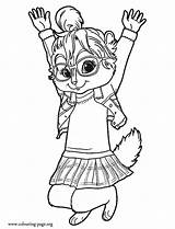 Coloring Jeanette Chipmunks Alvin Miller Pages Chipettes Colouring sketch template