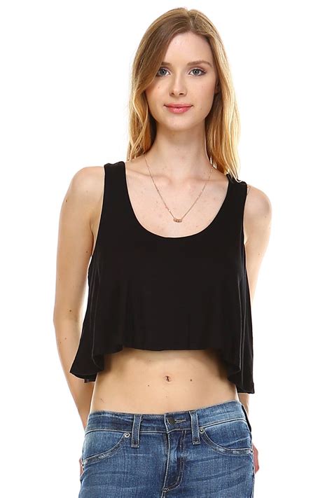 womens solid color loose crop tank fashion fashion clothes women