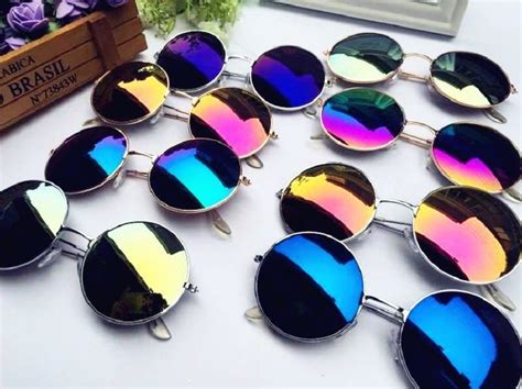 New Unisex Vintage Retro Men Women Round Metal Frame Sunglasses Glasses