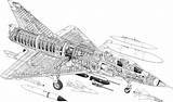 Dassault Mirage Cutaway sketch template