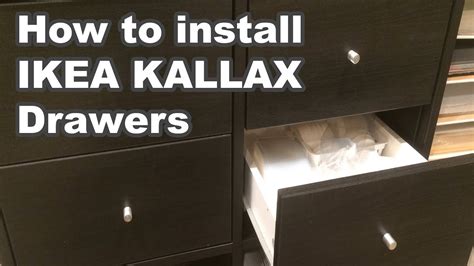 how to install kallax drawers from ikea ikea kallax youtube