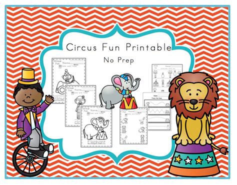 circus fun printable  prep preschool printables gambaran