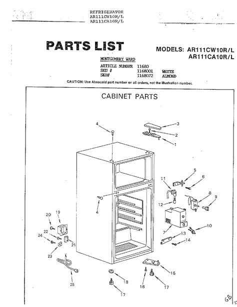 sanyo refrigerator parts model  sears partsdirect