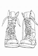 Drawing Boots Getdrawings Combat Life sketch template