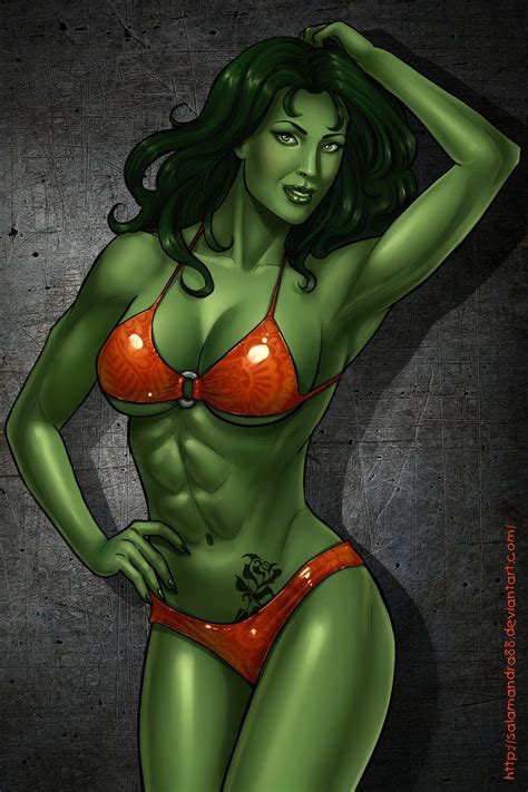 She Hulk By Salamandra88 On Deviantart Hulk Mulher Hulk