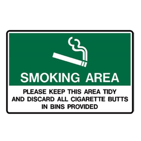Smoking Area Please Keep This Area Tidy And Discard All Cigarette Butts