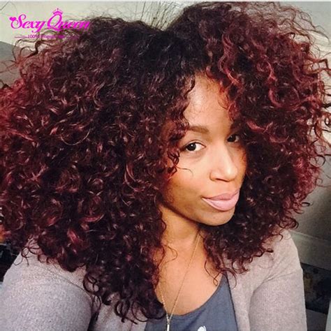 sexy formula hair malaysian curly with closure 4bundles curly ombre red