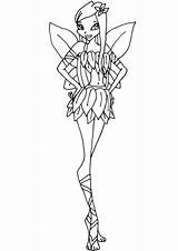 Roxy Coloring Winx Club Bloom Pages Enchantix Template Categories Supercoloring sketch template