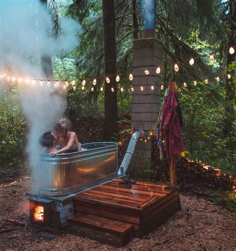 Wood Fire Hot Tub In 2020 Hot Tub Outdoor Diy Hot Tub Outdoor