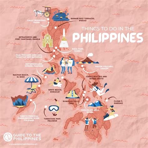 philippines map  top tourist spots philippines tourism philippines