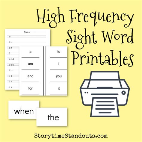 sight word printables  resources  home  school