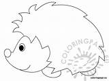 Hedgehog Coloring Sheet Autumn sketch template