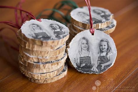 diy wooden christmas photo ornaments simply real moms