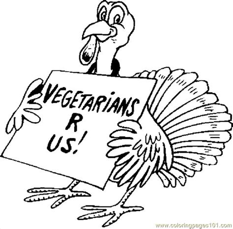 turkey vegetarian coloring page free thanksgiving day coloring pages