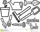 Coloring Pages Tools Garden Construction Colouring Tool Gardening Clipart Drawing Giardinaggio Landscape Attrezzi Disegni Da Printable Vector Clip Color Their sketch template