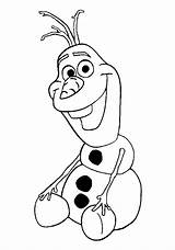 Coloring Frozen Olaf Cute Pages Kids Print Smiling Disney Characters Pixar Animated sketch template
