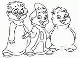Coloring Pages Chipmunks Popular Cute sketch template
