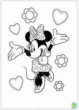 Minnie Mouse Coloring Pages Dinokids Bowtique Template Print Close Disney sketch template