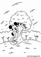 Mickey Coloring Pages Tree Hugs Disney Printable Book Info Print Color sketch template