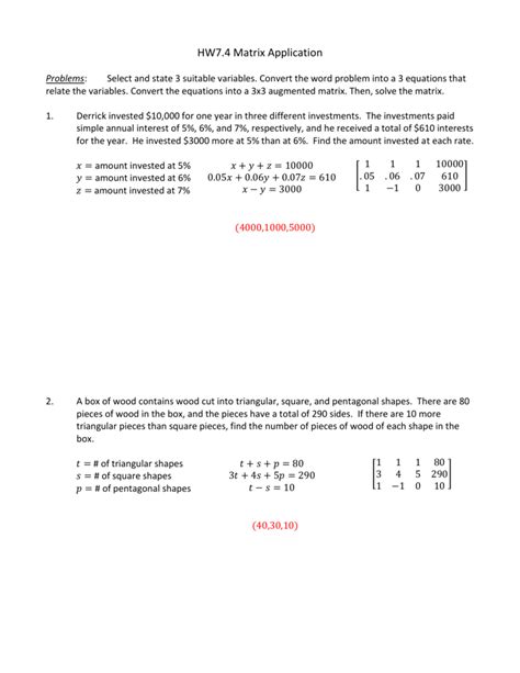 systems application worksheet