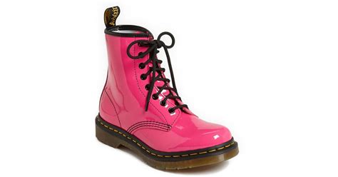 dr martens dr martens original  patent boots  pink lyst