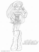 Coloring Abbey Bominable Pages Printable Monster High Girls Girl sketch template