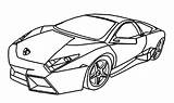 Lamborghini Outline Drawing Kids Coloring Pages Cars Getdrawings sketch template