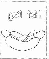 Coloring Hot Dog Pages Colouring Delicious Kids Comments Library Clipart Coloringhome Sketch sketch template