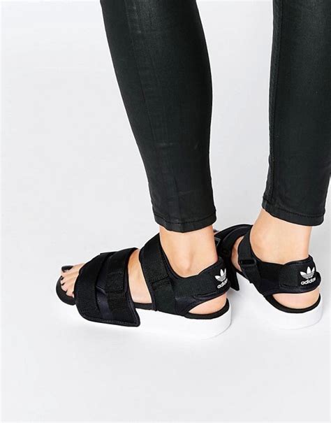 adidas originals adilette chunky strap sandal flat sandals asos
