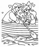 Ariel Coloring Disney Pages Princess sketch template
