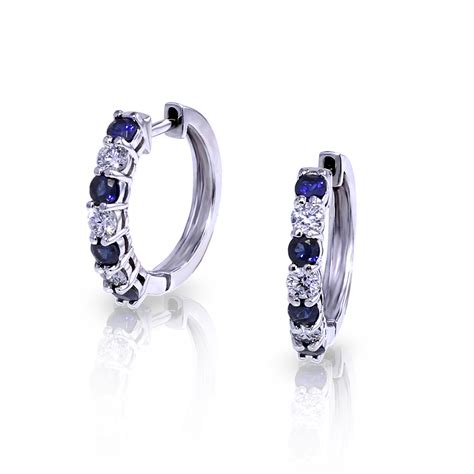 sapphire diamond hoop earrings jewelry designs