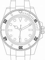 Rolex Drawing Getdrawings Line Entry sketch template